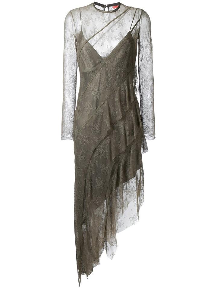 Manning Cartell - Normandy Longsleeved Dress - Women - Nylon/rayon - 8, Green, Nylon/rayon