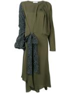 Jw Anderson Deconstructed Draped Dress - Green