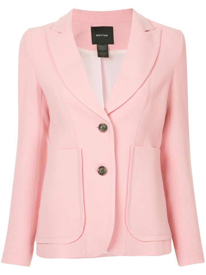 Smythe Portrait Neck Blazer - Pink & Purple
