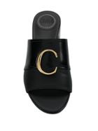Chloé C Heeled Sandals - Black