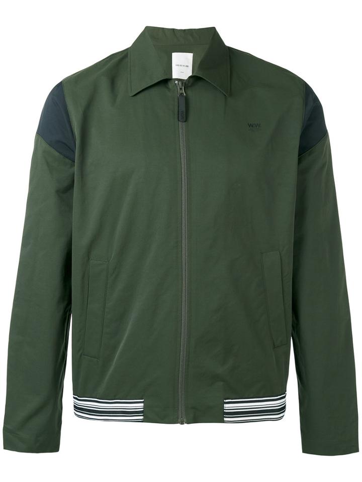 Wood Wood - Charles Bomber Jacket - Men - Cotton/polyester - M, Green, Cotton/polyester