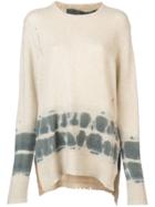 Raquel Allegra Cashmere Distressed Knitted Sweater - Neutrals