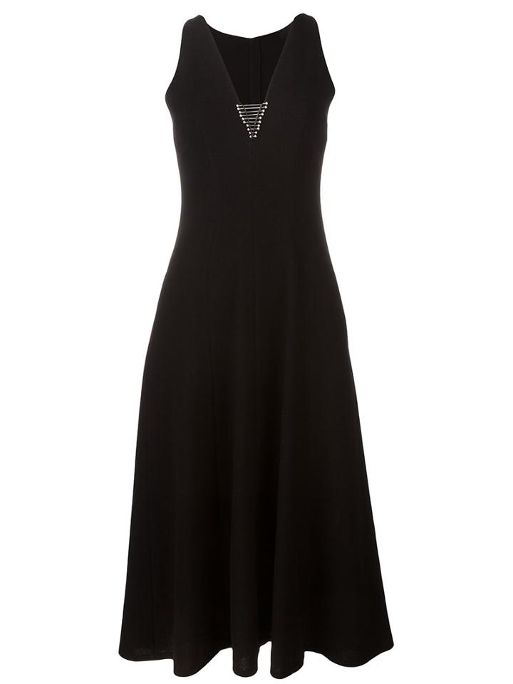 Alexander Wang Barbell Piercing Dress, Women's, Size: 4, Black, Cupro/polyester