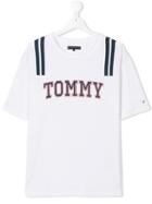 Tommy Hilfiger Junior Teen Logo Baseball T-shirt - White