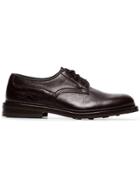 Trickers X Browns Burgundy Derby Leather Shoes - Red
