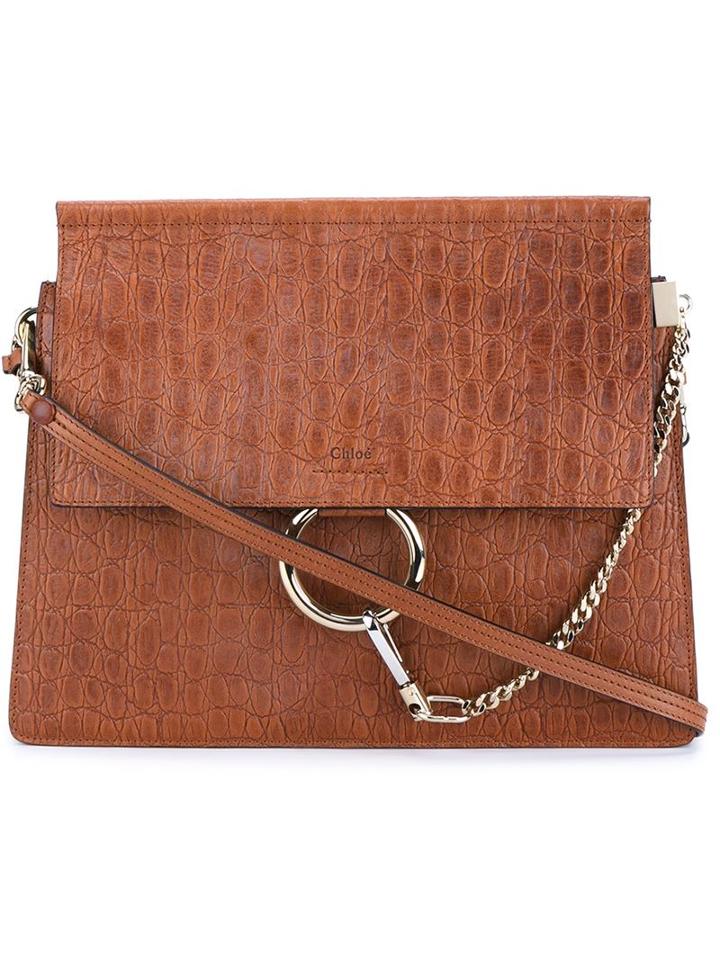 Chloé Embossed Leather Faye Bag