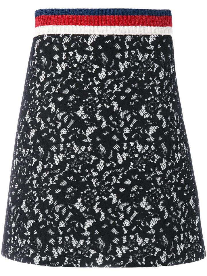 Gucci - Floral Skirt - Women - Cotton/polyamide/polyester/viscose - Xl, Women's, Blue, Cotton/polyamide/polyester/viscose