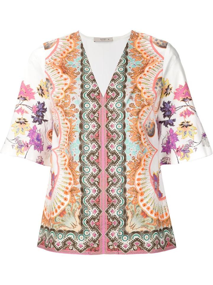 Etro Printed V-neck Blouse