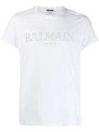 Balmain Logo Patch T-shirt - White