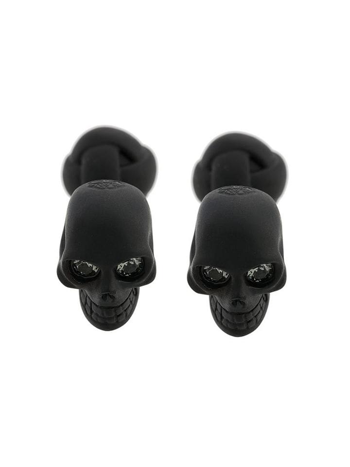 Alexander Mcqueen Skull Studded Cufflinks - Black