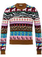 Miu Miu Jacquard Jumper - Brown