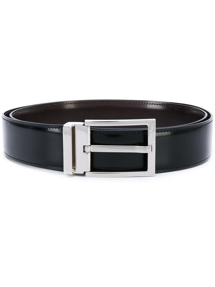 Salvatore Ferragamo - Reversible Buckle Belt - Men - Leather - 110, Black, Leather