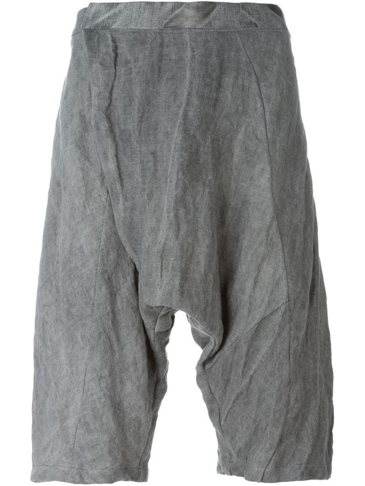 Lost & Found Ria Dunn Drop Crotch Shorts, Men's, Size: Small, Grey, Cotton/hemp/steel