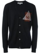 Mcq Alexander Mcqueen 'swallow Glyph' Cardigan, Men's, Size: Large, Black, Wool