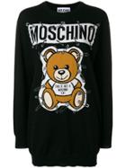 Moschino Teddy Bear Intarsia Jumper - Black