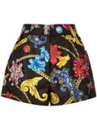 Versace Gioelleria Jetés Print Shorts - Black