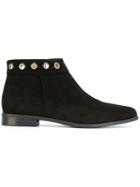 Anna Baiguera Eyelet Trim Ankle Boots - Black