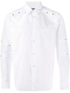 Comme Des Garçons Homme Plus Buttoned Panel Shirt, Men's, Size: Medium, White, Cotton