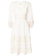 Zimmermann Prima Dot Broiderie Day Dress - White