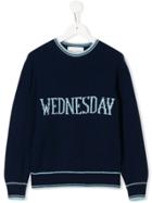 Alberta Ferretti Kids Teen Wednesday Soft Knit Jumper - Blue