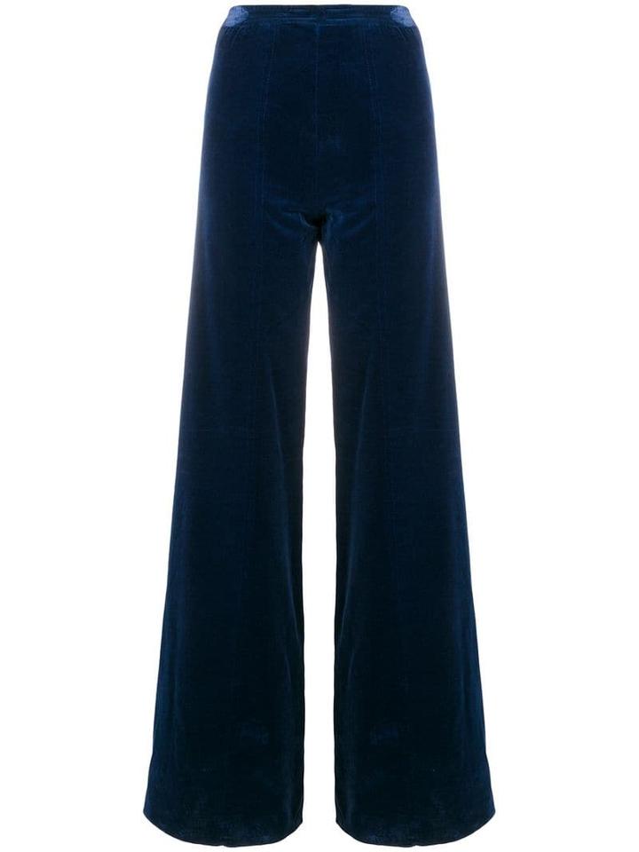 Emanuel Ungaro Pre-owned High Rise Flared Trousers - Blue