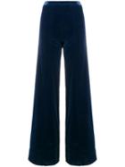 Emanuel Ungaro Pre-owned High Rise Flared Trousers - Blue