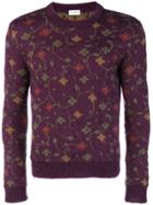 Saint Laurent Floral Intarsia Sweater - Pink