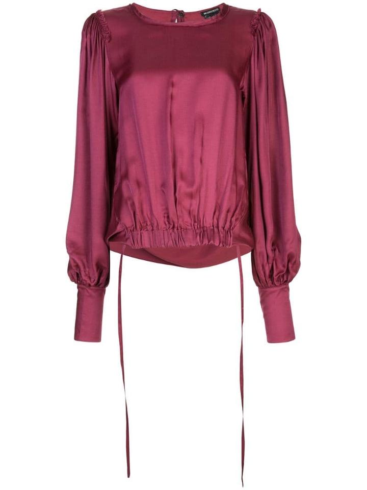 Ann Demeulemeester Elasticated Hem Blouse - Purple