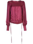 Ann Demeulemeester Elasticated Hem Blouse - Purple