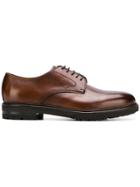 Henderson Baracco Almond Toe Derby Shoes - Brown