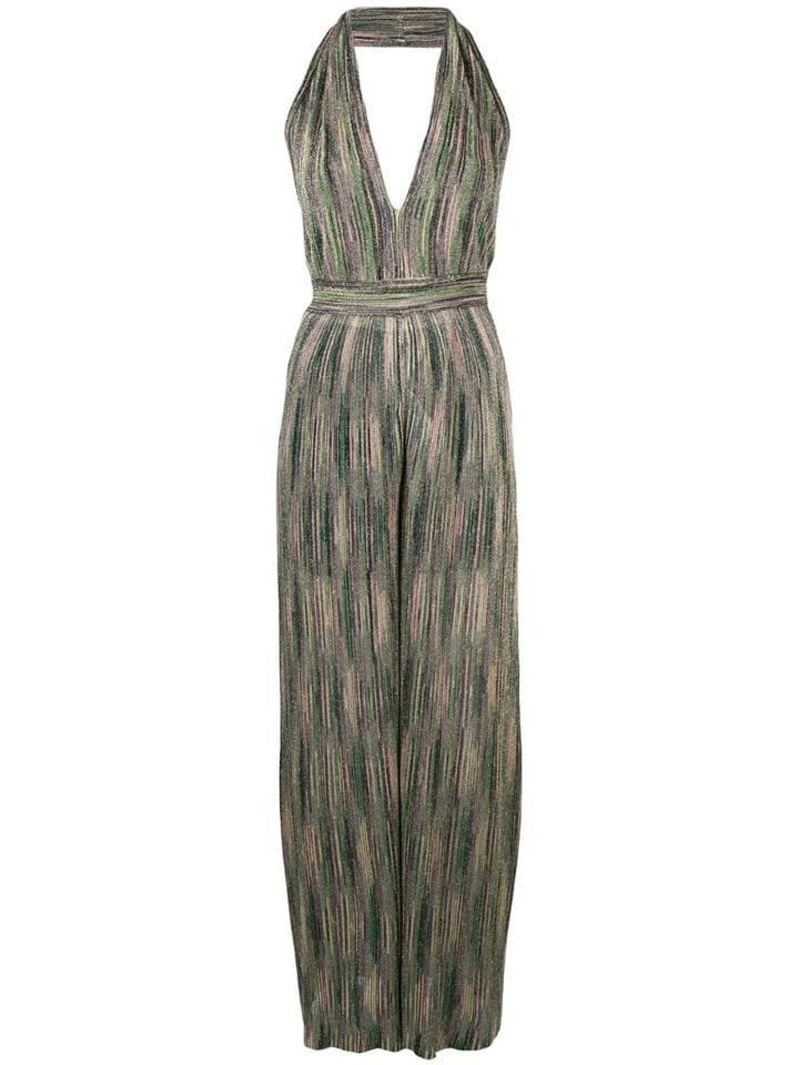 M Missoni Metallic Sheen Jumpsuit - Green
