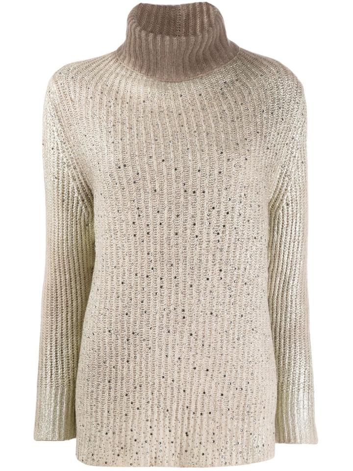 Avant Toi Turtle Neck Pullover - Neutrals