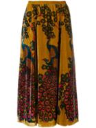 Mes Demoiselles High Waisted Devore Skirt - Yellow