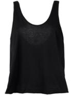 Lost & Found Rooms - Scoop-neck Tank - Women - Cotton - Xs, Black, Cotton