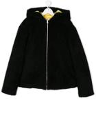 Marni Kids Teen Zip-up Hooded Jacket - Black