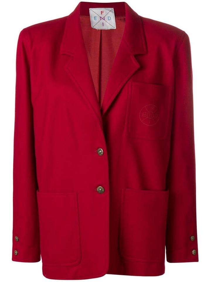 Fendi Pre-owned Straight Fit Blazer - Red