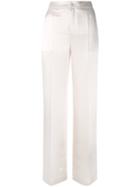 Lanvin - High-waisted Trousers - Women - Acetate - 38, Nude/neutrals, Acetate