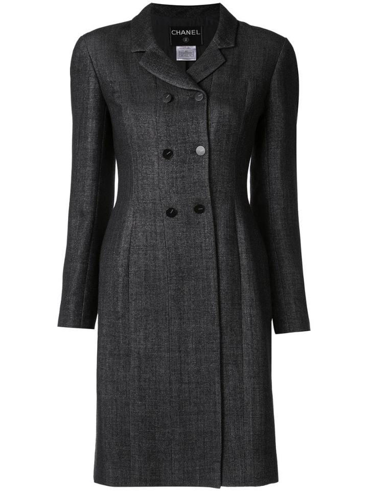 Chanel Pre-owned Long Sleeve Jacket Coat - Grey