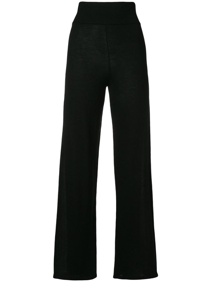 Cashmere In Love Esther Striped Trousers - Black