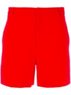 Maison Kitsuné Side Welt Pockets Shorts, Women's, Size: 36, Red, Cotton