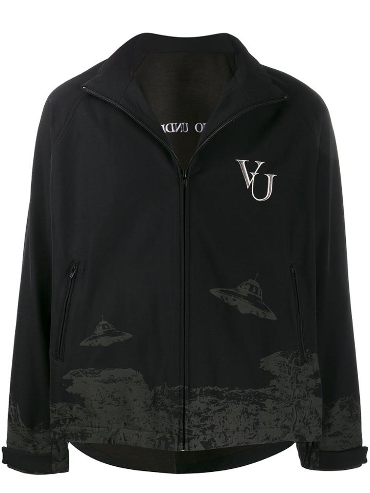Undercover Flying Saucer Print Jacket - Black