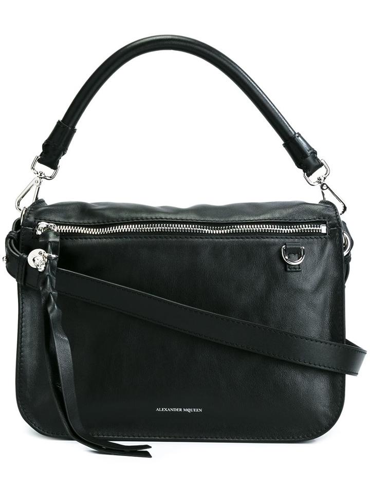 Alexander Mcqueen Skull Shoulder Bag, Women's, Black, Leather