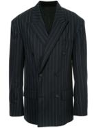 Juun.j Oversized Striped Jacket - Blue