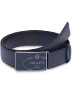 Prada Saffiano Leather Belt - Blue