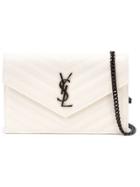 Saint Laurent Small 'monogram' Crossbody Bag - White