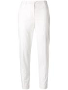P.a.r.o.s.h. Embroidered Slim Fit Trousers - White