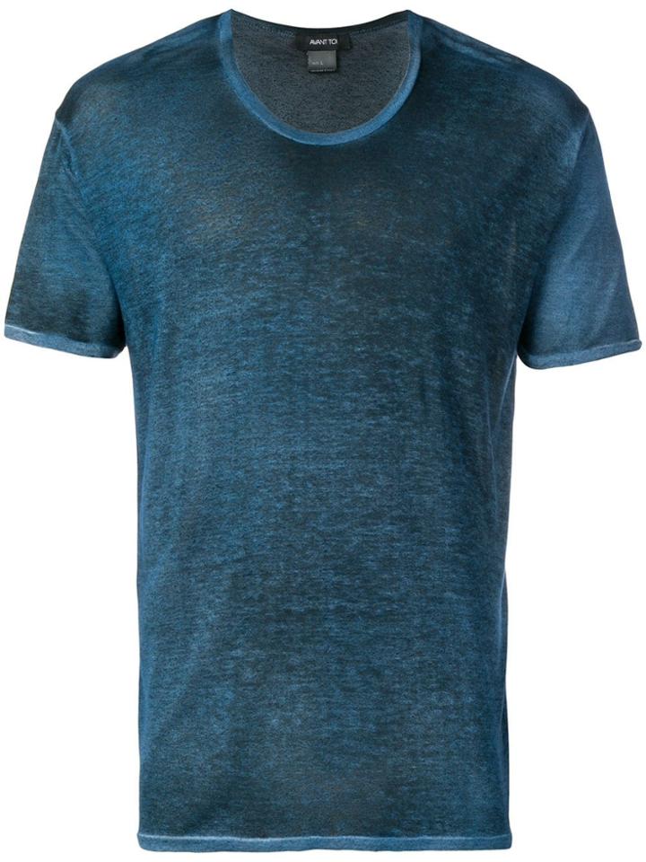 Avant Toi Tie-dye Round Neck T-shirt - Blue