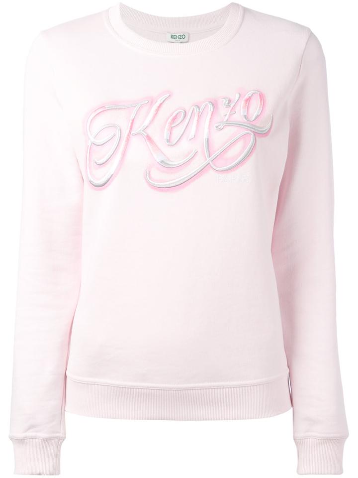 Kenzo - Signature Logo Sweatshirt - Women - Cotton - S, Pink/purple, Cotton