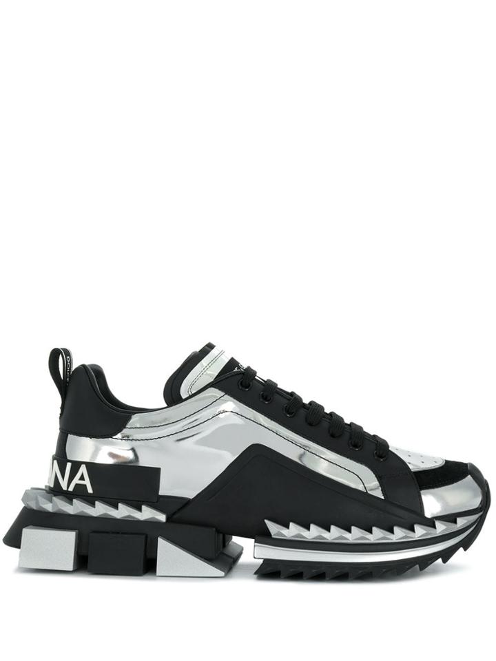 Dolce & Gabbana Ridged Sole Sneakers - Black