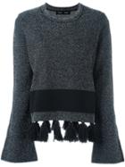 Proenza Schouler Tassel Detail Jumper, Women's, Size: Large, Black, Viscose/cotton/nylon/polyester